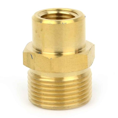 Interstate Pneumatics Pressure Washer M22 x 1/4 Inch FNPT Brass Adapter, 4000 PSI PW7150